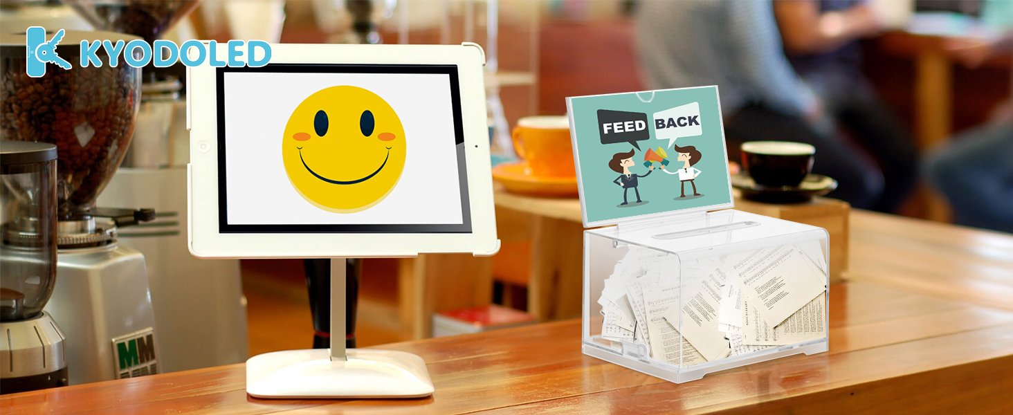 oem kyodoled clear donation box for fundraising, suggestion box with lock and key, raffle box for tickets with sign holder, tip jar for event and organization, 6.1
