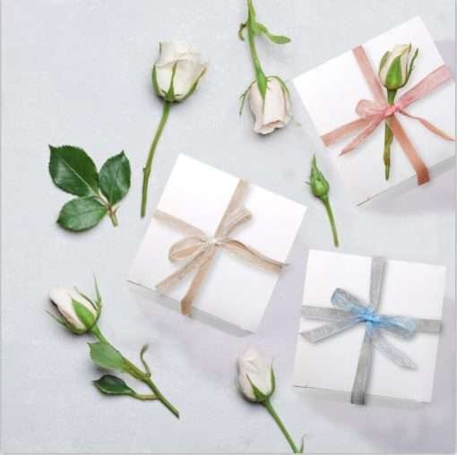 wholesale white paper gift boxes with lids - 4x4x4 inches, perfect for weddings, birthdays, baby showers, and more - direct from manufacturer