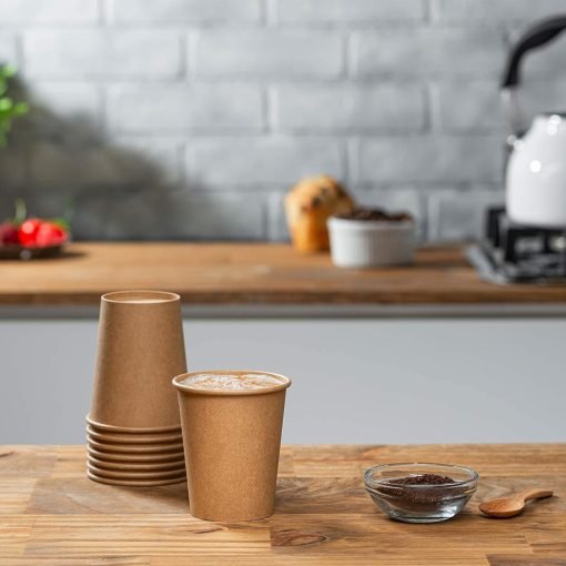 wholesale 8 oz. unbleached kraft paper hot coffee cups - factory direct