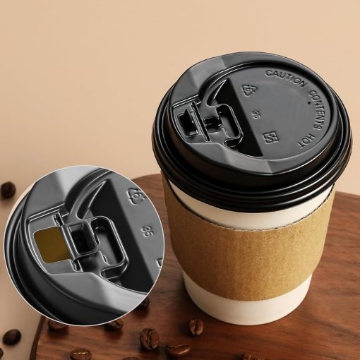 wholesale 12 oz coffee cups with lids and sleeves - disposable for hot & cold drinks - 30 sets factory