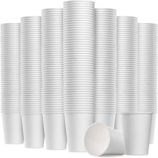 wholesale 12 oz white disposable paper cups - ideal for coffee, hot beverages, chocolate, and juice - perfect for cafes, bistros, parties, and events - factory direct