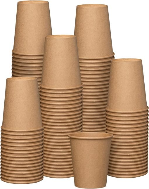 wholesale 8 oz. unbleached kraft paper hot coffee cups - factory direct