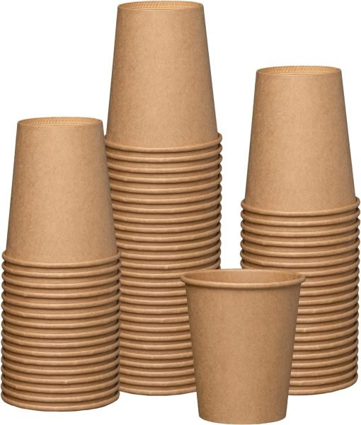 wholesale 8 oz. unbleached kraft paper hot coffee cups - factory direct