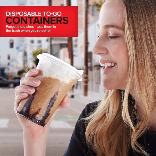 wholesale 16 oz clear plastic cups with disposable lids - strawless sip lid design, perfect for smoothies, cold brew iced coffee, lemonade, ice latte, boba, and party drinks - factory direct